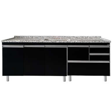 GABINETE COLISEU PARA COZINHA 1.95 M RORATO PRETO