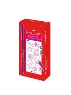 CANETA FINE PEN 0,4MM - COLORS - ROSA - CX 12 - FABER