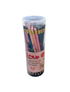 LAPIS HB LOVE BORBOLETAS C/BORRACHA - 32255 - CX 48 - MOLIN