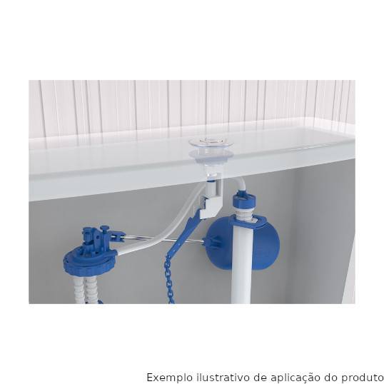 BOTÃO PARA CAIXA ACOPLADA ACIONAMENTO SIMPLES ABS CROMADO BLUKIT