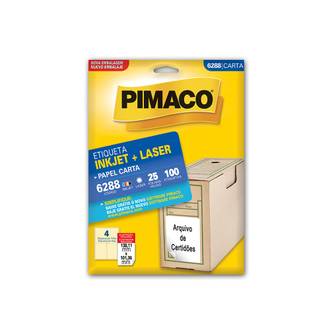 ETIQ INKJET/LASER CARTA 25FL 6288 - 138X106 - UN - PIMACO