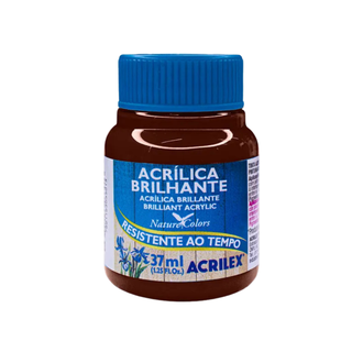 TINTA ACRILICA BRILHANTE 37ML 03340 - MARROM - CX 12 - ACRILEX