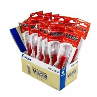 REFIL P/MARCADOR QUADRO BRANCO V BOARD MASTER - 5,5ML - VERMELHO - CX 12 - PILOT