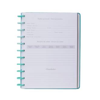 CADERNO UNIV DISCO CD1015 - TURQUESA RESILIENCE - UN - BRW