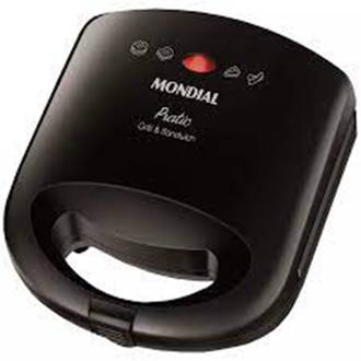 SANDUICHEIRA PRATIC GRILL SN-01 127V - PRETO - UN - MONDIAL