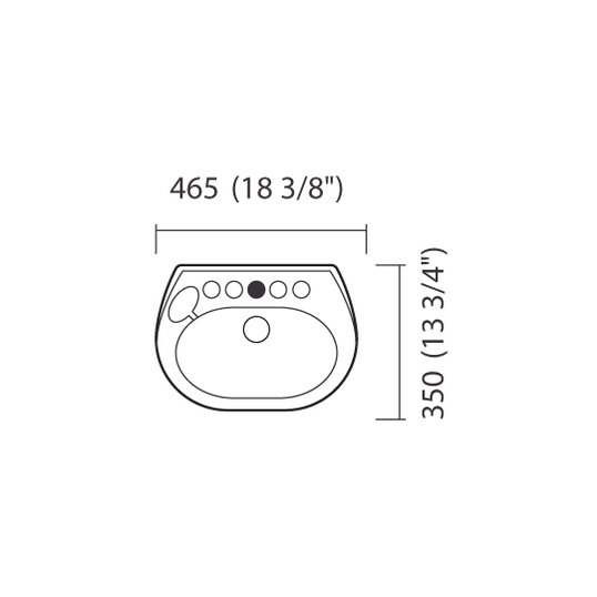 LAVATÓRIO CONVENCIONAL SABARÁ ICASA 46 X 35CM IL32 00 BRANCO