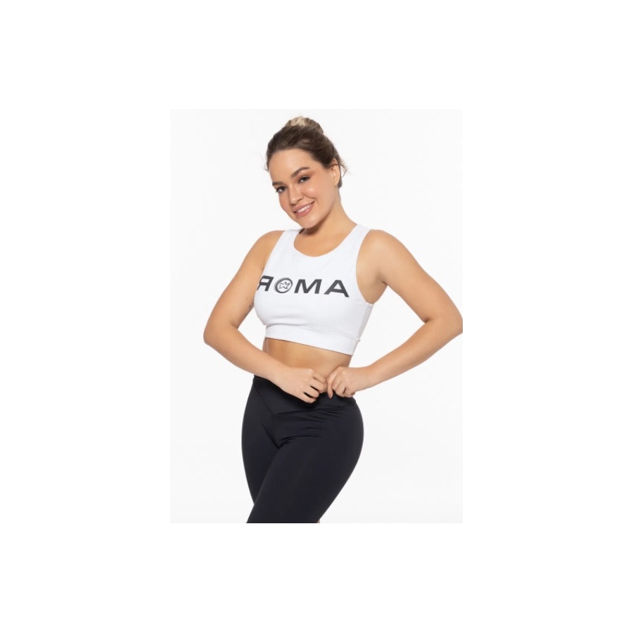 Top Roma Impacto Feminino Branco