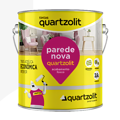 ACRÍLICO QUARTZOLIT PAREDE NOVA ECONÔMICO BRANCO NEVE 3.6L