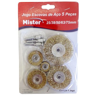 ESCOVA ACO CIRC KIT 5PC 25/38/50/63/75 MISTER