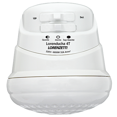CHUVEIRO ELÉTRICO LORENDUCHA BRANCO LORENZETTI 220 V 6800 W