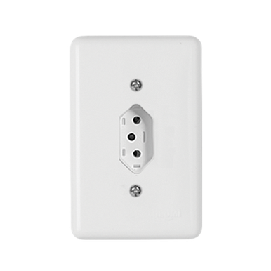 TOMADA FIXA DE EMBUTIR BIPOLAR 2P + T 20A 250V STYLUS ILUMI REF: 20141