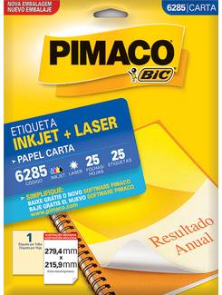 ETIQ INKJET/LASER CARTA 25FL 6285 - 279X215 - UN - PIMACO