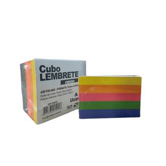 BLOCO CUBO LEMBRETE 75G 600FL NEON - 25090 - UN - USAPEL