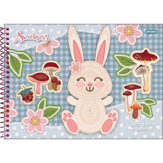 CADERNO DESENHO CAPA DURA 80FLS - ESPIRAL - SWEETNESS - PCT 4 - JANDAIA