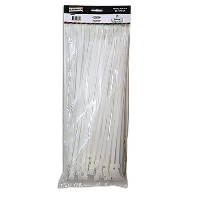ABRAÇADEIRA DE NYLON STARFER COM 50 UNIDADES BRANCA 400 X 7.6MM