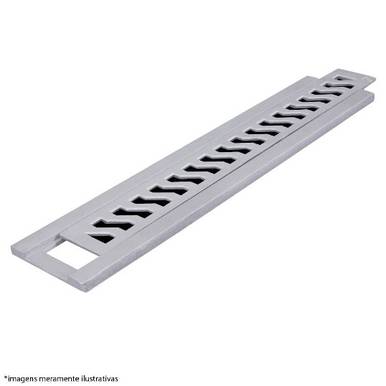 CONJUNTO DE GRELHA E PORTA GRELHA DE ALUMÍNIO COSTA NAVARRO LINHA PEDESTRE 10 CM x 1 M MARTELADA