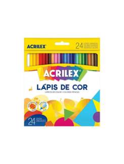 LAPIS DE COR HEXAGONAL 24 CORES - C/24 - UN - ACRILEX