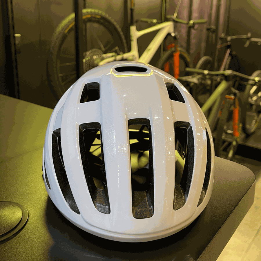 Capacete Abus Powerdome Branco Brilhante