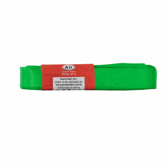 FITA CETIM Nº 3 15MMX10M  - VERDE FOLHA - UN - KIT