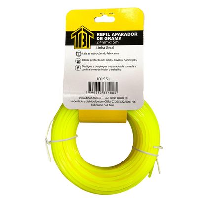 REFIL AP GRAMA NYLON PA66 1,6MMx15M AMARELO TBT