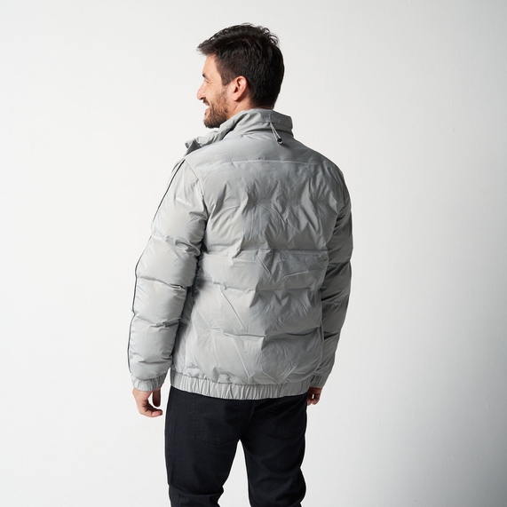 JAQUETA MASCULINA MATELASSÊ CINZA PADRÃO