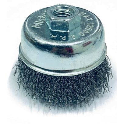ESCOVA ACO INOX TACA 075mm M14 MISTER