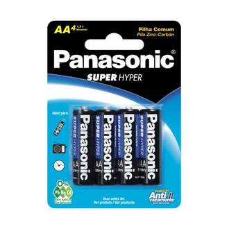 PILHA COMUM SUPER HYPER AA C/4 - UM/3SHS - UN - PANASONIC