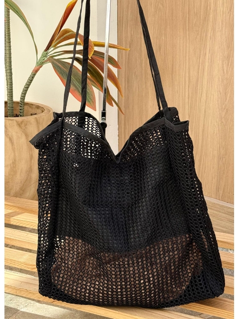 BOLSA TOTE TELADA PRETA