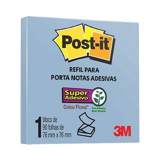 POST IT BLOCO ADESIVO 654 90F - 76X76 - AZUL - UN - 3M