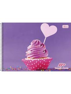 CADERNO DESENHO CAPA DURA 96FLS - ESPIRAL - MAIS+ FEM - PCT 4 - TILIBRA