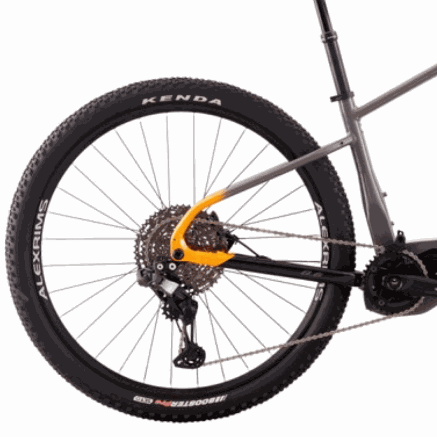 Bicicleta Elétrica Oggi Big Wheel 8.6 Cinza e Laranja 