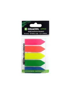 BLOCO ADESIVO SETA 100F - 12,7X44MM - C/5 - NEON - UN - COLACRIL