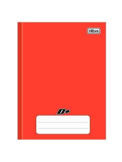 CADERNO 1/4 BROCHURA CAPA DURA 96FLS - D+ COLOR - VERMELHO - PCT 10 - TILIBRA