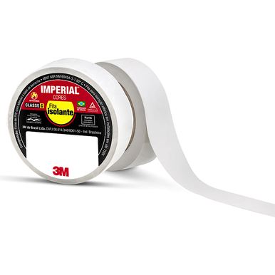 FITA ISOLANTE IMPERIAL BRANCO 18MM X 10M