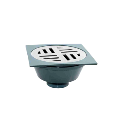 RALO SIFONADO QUADRADO COM GRELHA DE ALUMÍNIO N 12 100 X 45 X 40 AMANCO