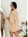 SAÍDA DE PRAIA CONJUNTO COM SHORT NA SEDINHA NUDE - 2