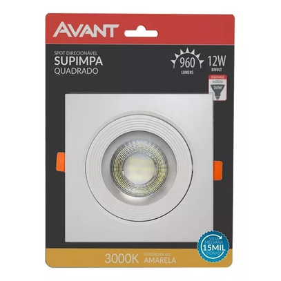 SPOT LED QUAD 12W 3000K DIREC BIV AVANT