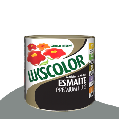 ESMALTE SINTÉTICO LUKSCOLOR BASE SOLVENTE ALTO BRILHO CINZA MEDIO 0.225L