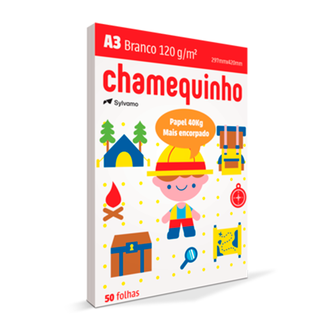PAPEL CHAMEQUINHO 120G 50FLS - A3 - UN - CHAMEX