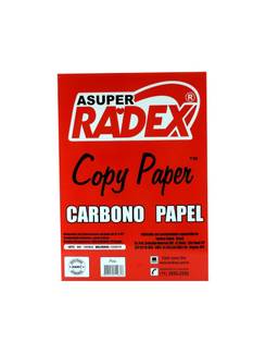 PAPEL CARBONO A4 C/100FL  - PRETO - UN - RADEX