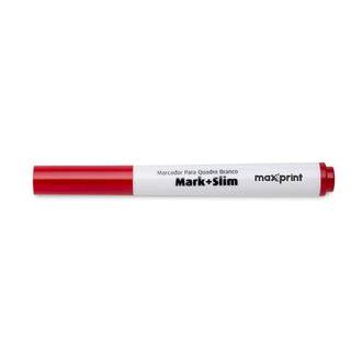 MARCADOR PINCEL QUADRO BRANCO MARK+ SLIM - VERMELHO - CX 12 - MAXPRINT