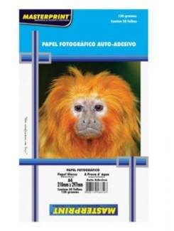 PAPEL GLOSSY ADESIVO 130G 50FL 302010041 - UN - MASTERPRINT