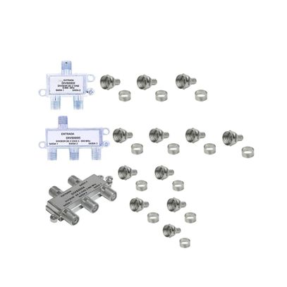 DIVISOR ANTENA 4 SAIDAS (5-900MHz) C/ CONECTOR PNG