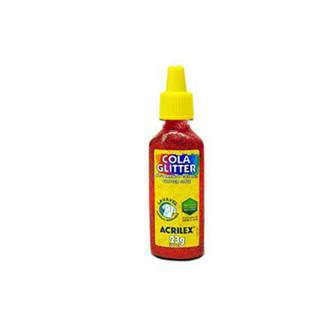 COLA COLORIDA C/GLITER 23G - VERMELHO - UN - ACRILEX