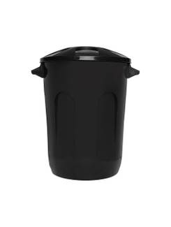 CESTO DE LIXO  C/TAMPA 60L - 3079 - PRETO - UN - JAGUAR