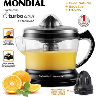 ESPREMEDOR DE SUCO PREMIUM E-02 - 127V - PRETO - UN - MONDIAL