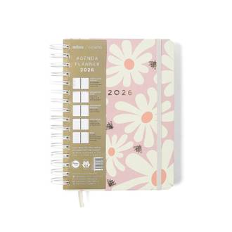 AGENDA ESPIRAL MELISSA A5 - PLANNER PINK BLOOMY - UN - CICERO