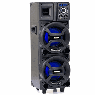 CAIXA DE SOM BT 1100W PORTATIL - ACA 1101 DUPLO 8 - PRETO - UN - AMVOX