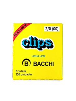 CLIPS GALVANIZADO N.2/0 C/100  - PCT 25 - BACCHI