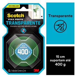 FIXA FORTE TRANSPARENTE AMBIENTE INTERNO  12X2 - UN - 3M